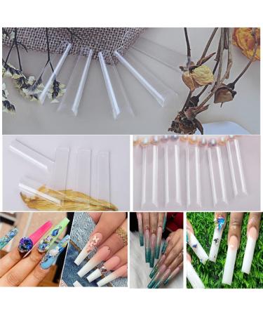 UNA GELLA Soft Gel Nail Tips XXL 432pcs Square Coffin | Clear Acrylic Fake Nails for Salon & DIY Home | Long Tapered Square & Straight Nail Tips - Buy Online on GoSupps.com