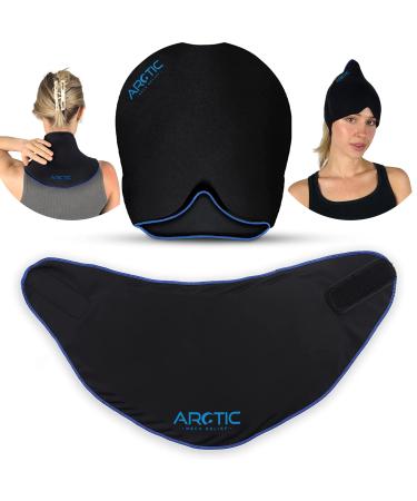 Migraine Ice Cap & Neck Ice Pack Wrap | Combo | Cold & Heat Compression Migraine Relief Migraine Relief Cap Neck Pain Relief Neck Ice Pack.