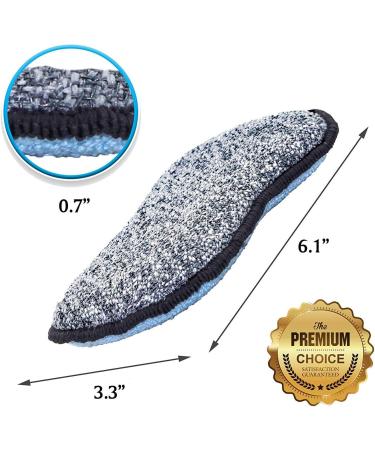 Scrubit Multi-Purpose Non-Scratch Microfiber Scrub Sponges - Small 6 Pack, Gray & Blue - Ideal for Effortless Cleaning of Dishes, Pots, and Pans - Buy Online on GoSupps.com