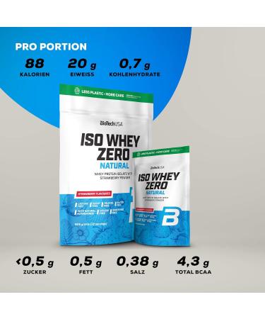 Buy BiotechUSA Iso Whey Zero Natural Protein Powder | 80% Protein | Gluten-Free & Lactose-Free | No Additives or Dyes | Vanilla Cinnamon | 1000g - Buy Online on GoSupps.com