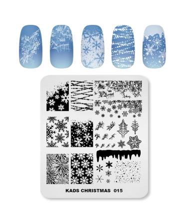 Alexnailart Professional Nail Stamping Plate Christmas Theme Templates Manicure Stencil Nail Art Print Tool (CH015) - Buy Online on GoSupps.com