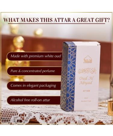 Oud Al Abyad Attar Oil Alcohol-Free White Oud with Geranium Sandalwood Saffron 30ml Unisex Oud Perfume Oil Alcohol Free Arabian Attar Long Lasting Woody Oriental Fragrance - Buy Online on GoSupps.com
