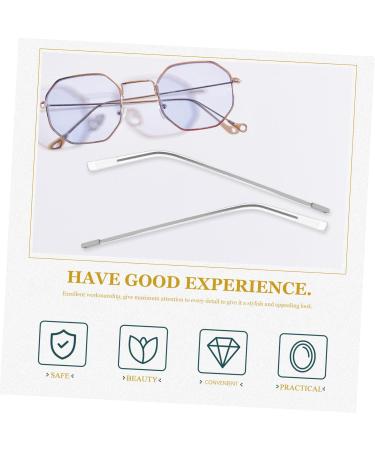 Universal Glasses Replacement Bars - Housoutil Spare Sunglasses Arms | Halloween Night Light Accessories | Durable Metal Frame - 12.5x0.5x0.3cm Silver - Buy Online on GoSupps.com