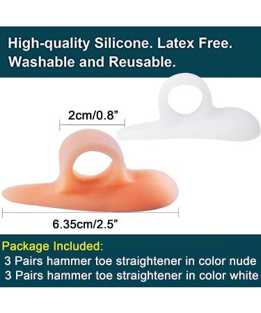 4x Silicone Gel Toe Separator for Hammer Toe & Hallux Valgus Correction - Comfort & Pain Relief - Buy Online on GoSupps.com