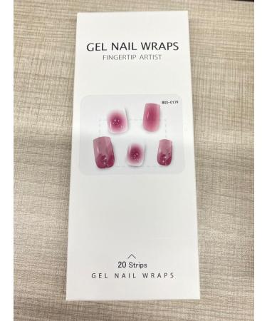 EBANKU Pink Flash Gel Nail Strips | Long Lasting Waterproof Nail Polish Wraps | Includes Cuticle Stick, Nail File & Wipes - Buy Online on GoSupps.com