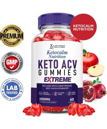 Buy Ketocalm Nutrition Keto ACV Gummies 2000MG - Vegan Non-GMO Pomegranate & Beet Juice - 60 Count for Ultimate Ketosis - Buy Online on GoSupps.com