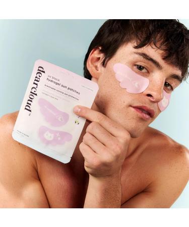 dearcloud UV Block Hydrogel Sun Patches Korean Skincare Sunscreen for Face & Under Eyes (1 Pair / 2 Patches) 2 Count (Pack of 1) - Buy Online on GoSupps.com