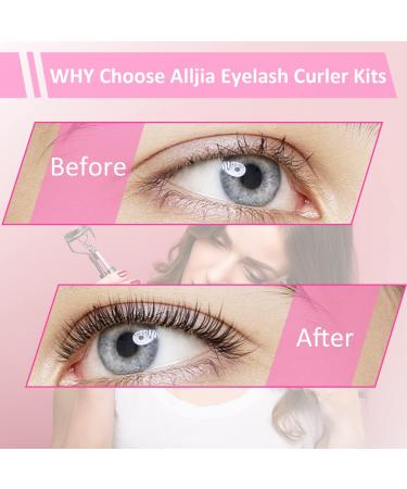 Alljia 6 in 1 Eyelash Curler Kit with Comb & 10 Refill Pads - Christmas Gift Set for Makeup Lovers - Pink, 6 PCS - Buy Online on GoSupps.com