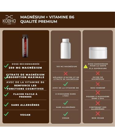 Magnesium Citrate and Vitamin B6 | Intense Fatigue Vitamin Cure | Vials with a Pleasant Taste and Already to Eat | Lives B6 Maximum Absorption | Suitable for Vegans - Buy Online on GoSupps.com