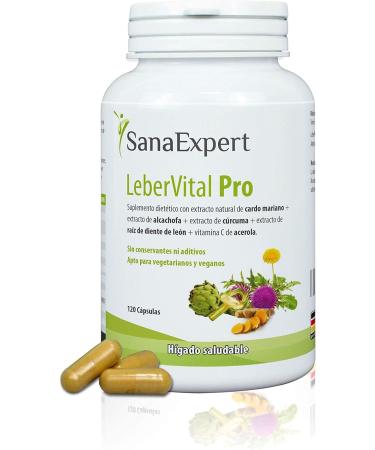SanaExpert Leberital Pro - Vegan Dietary Supplement with Dandelion Turmeric & Artichoke - 120 Capsules for Liver Health - Buy Online on GoSupps.com