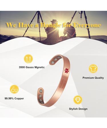 Shop Copper Magnetic Bracelet for Women | 99% Pure Adjustable Jewelry for Diabetes Type 2 - Buy Online on GoSupps.com