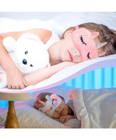 8 Pcs Cute Unicorn Sleep Eye Masks for Kids - Soft Plush Blindfolds for Girls & Women - Travel & Nap Eye Covers - Buy Online on GoSupps.com