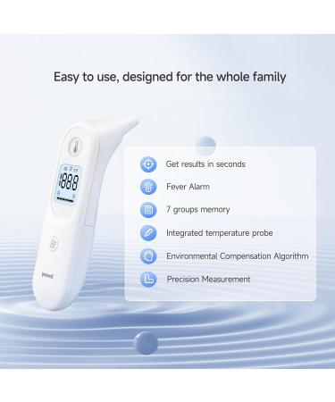 yuwell Ear Thermometer for Kids and Adult Digital Infrared Thermometer Ideal for Home Use Instant Accurate Reading and Fever Alarm Batteries and Storage Case are Included YHT101 - Buy Online on GoSupps.com