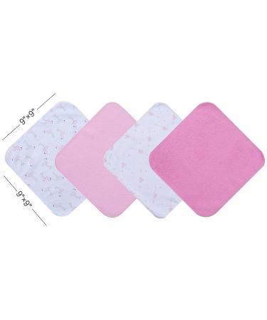 Viviland Baby Washcloths 24 Pack - Soft, Super Absorbent Baby Face Towel for Boys and Girls - Gentle on Sensitive Skin - 9''x 9'' Flamingos - Buy Online on GoSupps.com