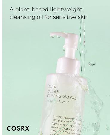 COSRX Pure Fit Cica Cleansing Oil 6.76 fl. oz | Purifying Lightweight Oil with CICA-7 Complex for Sensitive Skin - Buy Online on GoSupps.com
