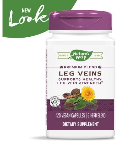 Nature's Way Leg Veins Premium Blend - 120 Vegan Capsules for Healthy Circulation - Buy Online on GoSupps.com