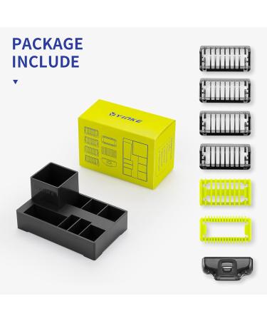 Shaver Stand with Guide Comb Body Skin for OBlade & O Blade Pro QP2520 QP2530 QP2620 QP2630 Face Hair Clippers Beard Trimmer Replacement Pack Kit (6PC+ Stand) Guide comb + stand - Buy Online on GoSupps.com