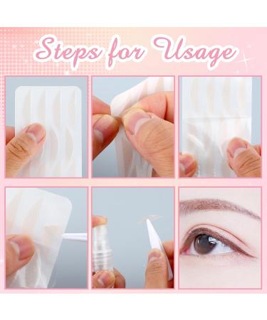 WLLHYF 240 Pieces Invisible Lace Double Eyelid Tape Lifter Strips Glue-Free Eye Lift Strips Makeup Tape Set with Bottle and Clip for Droopy Lids Hooded Eyes Women - Buy Online on GoSupps.com