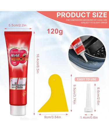 FEXPDL Gel Mould Remover mold remover spray black mould remover Deep Mould Remover Gel for Bathroom Kitchen Household Cleaning Solution for Wall Tiles Grout and Sink With Scraper. - Buy Online on GoSupps.com