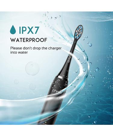 PHNITI Electric Toothbrush for Adults | 45,000 VPM | 4 Modes | 2 Mins Timer | Fast Charge | IPX7 Waterproof | Black - Buy Online on GoSupps.com