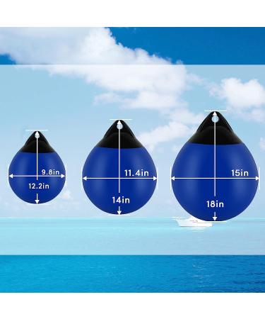 VEITHI Boat Buoy Ball Fender Round Anchor Buoy for Small Boat/Yacht - Blue 11.4x14inch - Buy Online on GoSupps.com