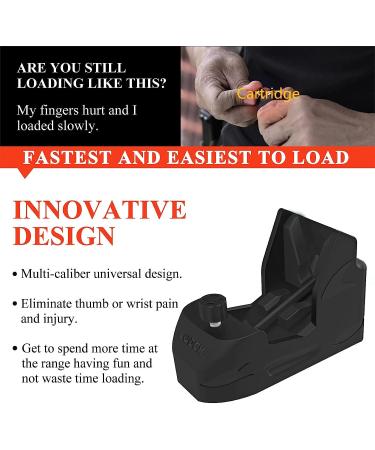 Ludex Universal Magazine Speed Loader for 9mm Luger 10mm .40S&W .45ACP .357Sig .380ACP 1911 Single and Double Stack Magazines Black - Buy Online on GoSupps.com