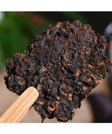 HQZM 357g Yunnan Yiwu Imperial Court Pu Erh Mature Tea with Golden Buds Premium Pu Erh Tea with Ancient Charm - Buy Online on GoSupps.com