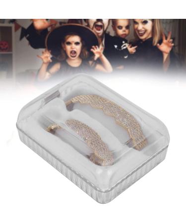 Iced Out Diamond Teeth Grillz for Men Women Hip Hop Gold Grills for Your Teeth Teeth Jewelry and Accessories Poker Diamond Top & Bottom Face Grills for Teeth Rapper - Buy Online on GoSupps.com
