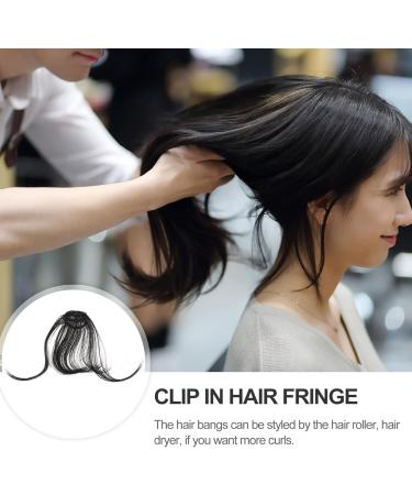 LALAFINA Piece Faux Bangs Clip in Bangs Clip on Air Bangs for Women Bangs Hair Extension Clip in Air Fake Bangs Fake Hair Black Gabor Wigs for Human Curtain No Trace Miss - Buy Online on GoSupps.com