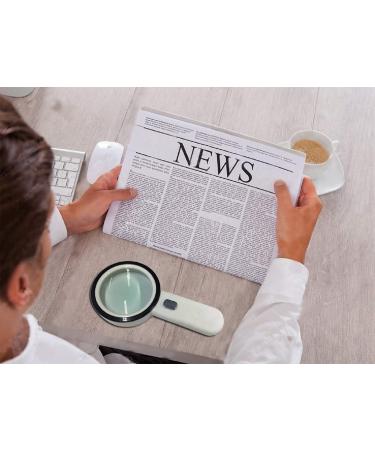 Magnifying Glass with Light Magnifier with Lights 30X 12 LED Double Optical Glass Lens Handheld Magnifying Glass Lighted Magnifying Glass for Reading Seniors Coins Macular Degeneration Low Vision - Buy Online on GoSupps.com