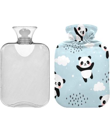 Hot Water Bottle with Panda Blue Cloud Cover - 2L Pain Relief & Sports Injury Hot Pack - Buy Online on GoSupps.com