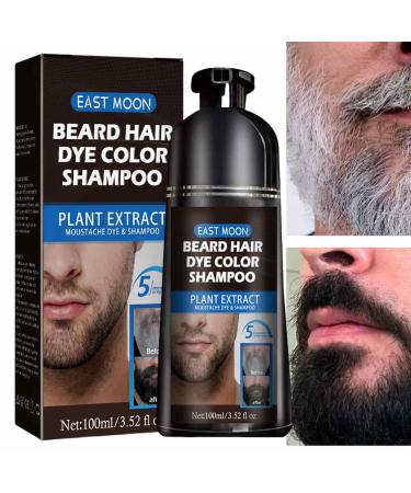 Beard Dye Shampoo For Men, Shampoo For Gray White Beard, Rapi Color Black Dye, Creates The Look Of A Thicker And Fuller Beard 100ml