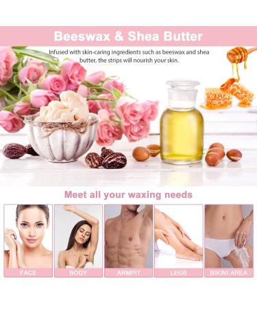 CILEYPIA Wax Strips for Hair Removal - 64 Body Wax Strips for Women and Men - Ready to Use Facial Wax Strips for Arms, Legs, Underarms, Eyebrows, and Bikini Area - Buy Online on GoSupps.com