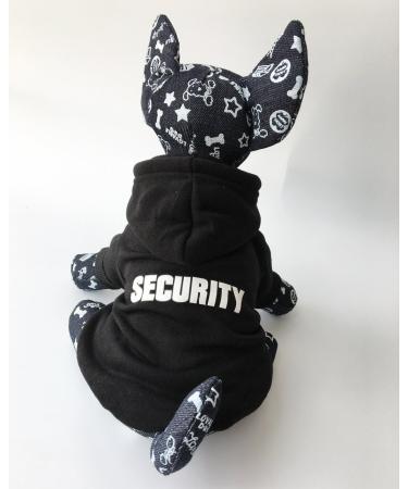 ZoonPark Dog Hoodie Fashion Soft Cotton Fleece Pet Security Hoodie Hooded Clothes Warm Autumn Winter Coat Black Puppy Hoodie T-Shirt Clothes Costume Apparel for Puppy Small Dogs - Buy Online on GoSupps.com