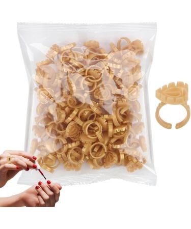 Glue Rings - Glue Holder for Eyelash Extensions 100pcs Disposable Adjustable Cups | Eyelash Rings for Professional Eyelash Application Kits Suitable for Ink Products for Eyelash Extensions - Buy Online on GoSupps.com