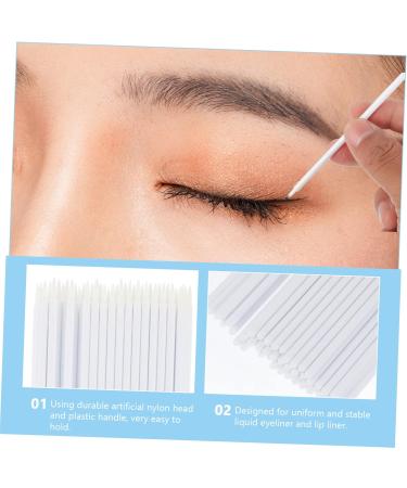Mipcase 100pcs Disposable Eyeliner Brush Liquid Eyeliner Liquid Lipstick Eye Makeup Brush Make up Girl Suite 9x6.5cm White - Buy Online on GoSupps.com