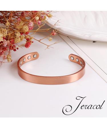 Jeracol Copper Magnetic Bracelet and Ring Set - Tree of Life Design | Strong Magnets | Adjustable Size | Jewelry Gift Box Included - Buy Online on GoSupps.com