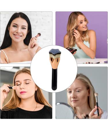 Geteawily Face Foundation Brush - Flat Top Foundation Brush for Makeup | Wooden Handled Beauty Brush Cosmetics Tool for Blending for Theatrical Performance - Buy Online on GoSupps.com