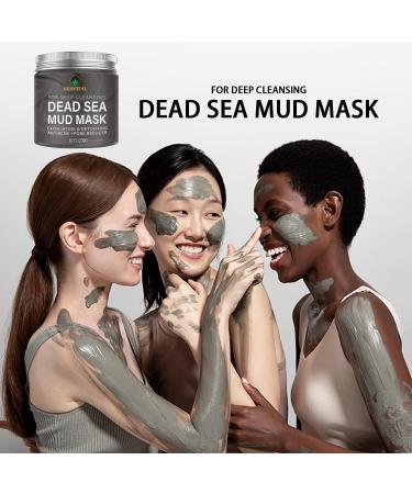 Besstoil Dead Sea Mud Mask for Face and Body Natural & Vegan Cruelty-Free Cosmetic - Mineral-Rich Hydrates Detoxifies & Deeply Cleanses Skin for Men & Women 230g - Buy Online on GoSupps.com