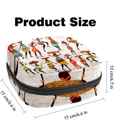 Shop Beautiful Retro African Women's Napkin Storage Bag | Portable Menstrual Cup & Bandage Holder for First Period - Buy Online on GoSupps.com