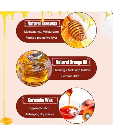 Natural Beeswax & Orange Oil Wood Conditioner 120ML Natural Beeswax-Wood Care Beeswax Bees Wax Spray Furniture Polish Bees Wax Wood Cleaner (3pcs) - Buy Online on GoSupps.com