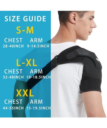 BINITS Shoulder Brace for Men & Women - Adjustable Shoulder Immobilizer for Rotator Cuff, Tendonitis, Dislocation, AC Joint Pain Relief - L-XL Size - Buy Online on GoSupps.com