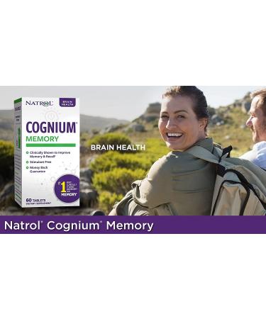 Natrol Cognium Tablets - Memory Support Supplement, 100mg, 60 Count - Safe & Stimulant Free for Brain Health - Buy Online on GoSupps.com