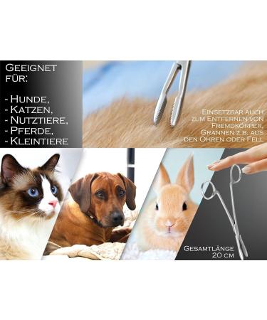 Professional Stainless Steel Dog Ear Hair Pliers - RW Plug-In Tongs for Animal Grooming (20cm) - Buy Online on GoSupps.com
