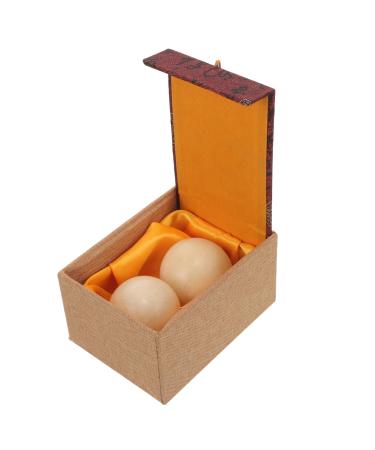 Buifulsic hand exercise balls 1 set of jade fitness handball Chinese baoding balls Small baoding balls massage balls Massage fitness balls for the hand hiking quartz ball around