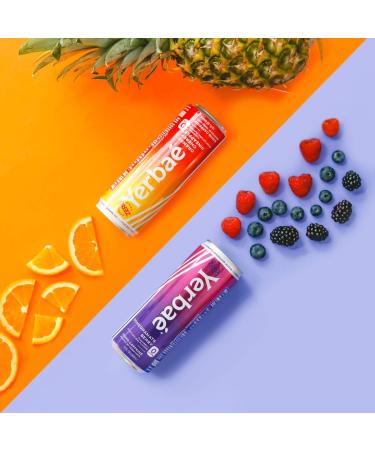 Yerbae Energy Seltzer Variety Pack - 12oz Cans (12 Pack) | 0 Sugar, 0 Calories, 0 Carbs | Naturally Caffeinated with Yerba Mate | Plant-Based Healthy Alternative to Coffee and Sodas - Buy Online on GoSupps.com