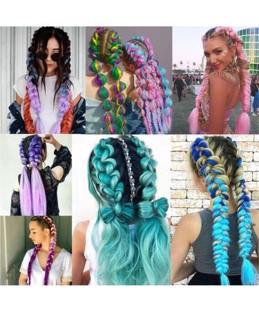 prinfantasy Ponytail Extension Crochet Braids Hair Extensions Braiding Hair Kanekalon Jumbo Braids Hair Twist Braids Synthetic Hair Tree Green Braiding Hair GBBZ024 GBBZ024 24 inch - Buy Online on GoSupps.com