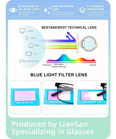 LianSan 2-Pack Bifocal Reading Glasses for Men & Women - Stylish Metal Frame Blue Light Blocking 2.0x Magnification (Black & Grey) - Perfect for Computer Use - Buy Online on GoSupps.com