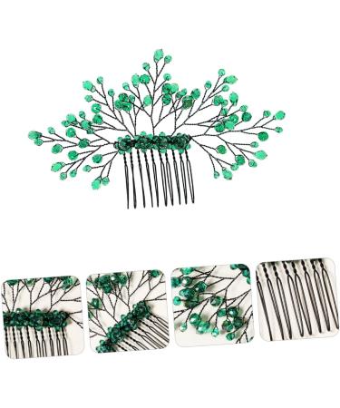 MAGICLULU Green Branches and Leaves Hair Comb Crystal Leaf Hair Comb Wedding Crystal Hair Decor Crystal Leaf Headdress Bride Hair Accessories Crystal Comb Hair Decor Wedding Hair Accessories - Buy Online on GoSupps.com