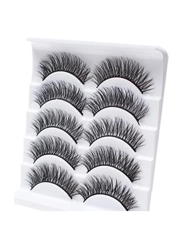 preliked 5 Pairs Eyelashes Long-lasting Effect Comfortable 3D Mink Lashes Curling Fake Eye Lashes Makeup Tool for Party 9